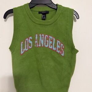 Forever 21 Green Sleeveless Sweater